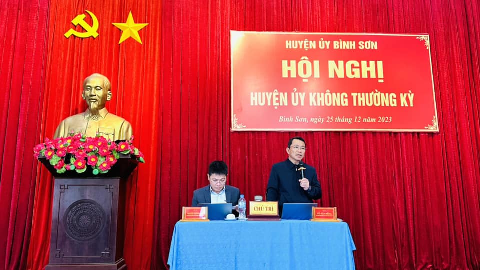 Huyện ủy Bình Sơn tổ chức Hội nghị không thường kỳ